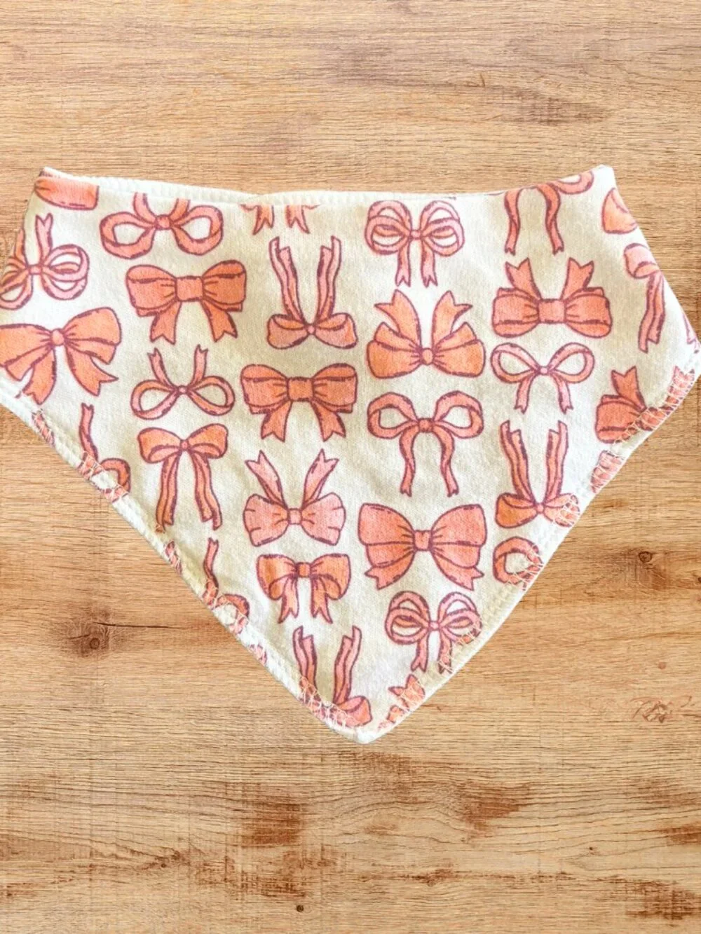 Modern Baby Girl Bow Print Bib Set of 2 Drool & Feeding Bibs